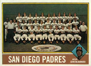 1976 Topps #331 San Diego Padres / John McNamara Front