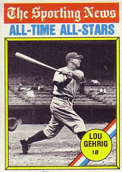 1976 Topps #341 Lou Gehrig Front