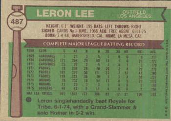 1976 Topps #487 Leron Lee Back