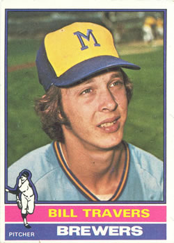 1976 Topps #573 Bill Travers Front