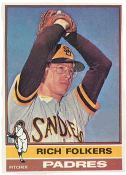 1976 Topps #611 Rich Folkers Front