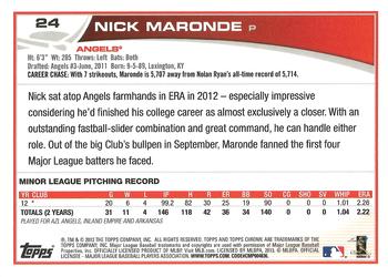 2013 Topps Chrome #24 Nick Maronde Back