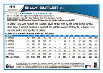 2013 Topps Chrome #44 Billy Butler Back
