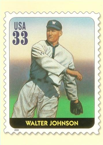 2000 USPS Legends of Baseball Postcards #NNO Walter Johnson Front
