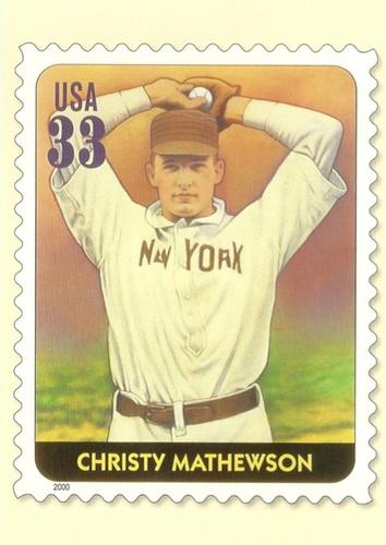 2000 USPS Legends of Baseball Postcards #NNO Christy Mathewson Front