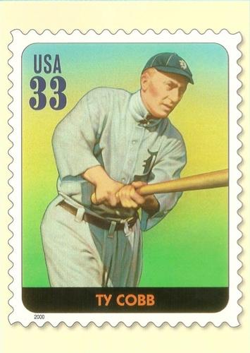2000 USPS Legends of Baseball Postcards #NNO Ty Cobb Front