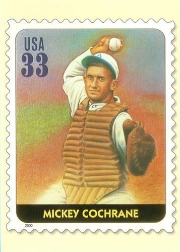 2000 USPS Legends of Baseball Postcards #NNO Mickey Cochrane Front