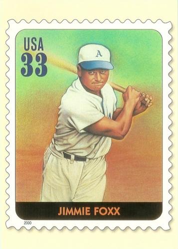 2000 USPS Legends of Baseball Postcards #NNO Jimmie Foxx Front
