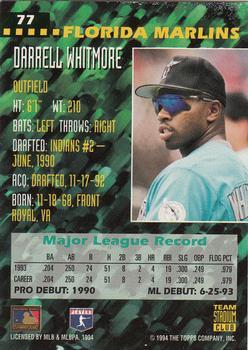 1994 Stadium Club Team - First Day Issue #77 Darrell Whitmore  Back
