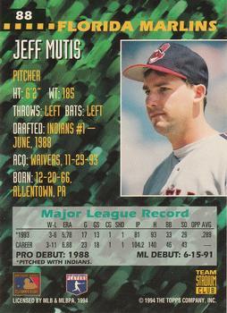 1994 Stadium Club Team - First Day Issue #88 Jeff Mutis  Back