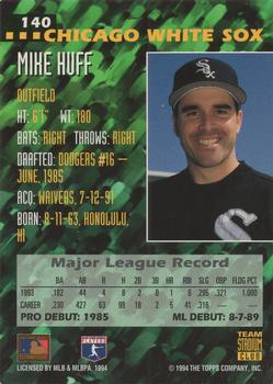 1994 Stadium Club Team - First Day Issue #140 Mike Huff  Back