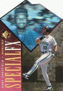 1996 SP - Special FX Red Die Cut #11 Gary Sheffield Front