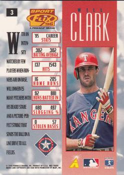 1996 Sportflix #3 Will Clark Back