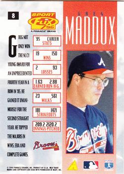 1996 Sportflix #8 Greg Maddux Back