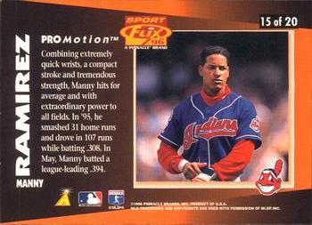 1996 Sportflix - ProMotion #15 Manny Ramirez Back