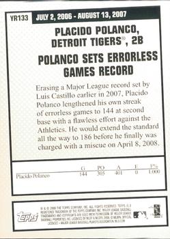 2008 Topps Updates & Highlights - Year in Review #YR133 Placido Polanco Back