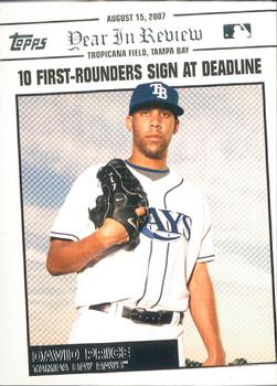 2008 Topps Updates & Highlights - Year in Review #YR135 David Price Front
