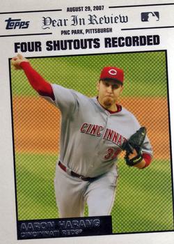 2008 Topps Updates & Highlights - Year in Review #YR148 Aaron Harang Front