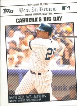2008 Topps Updates & Highlights - Year in Review #YR172 Melky Cabrera Front