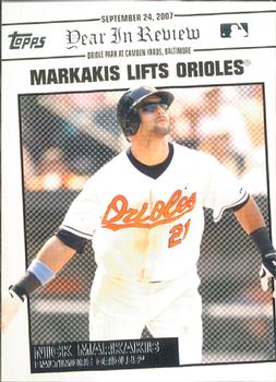 2008 Topps Updates & Highlights - Year in Review #YR174 Nick Markakis Front