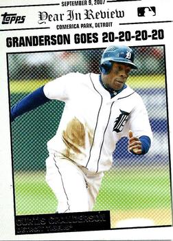 2008 Topps Updates & Highlights - Year in Review #YR159 Curtis Granderson Front