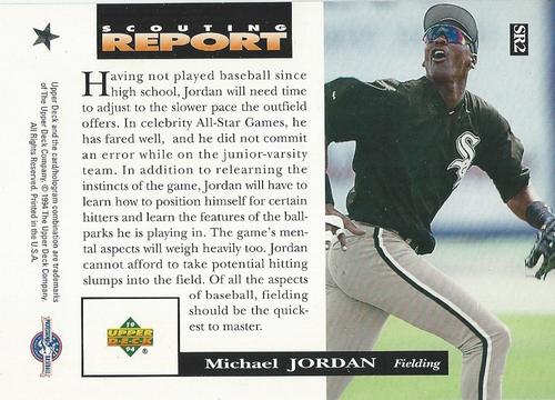 1994 Upper Deck Minor League - Scouting Report Jumbo #SR2 Michael Jordan Back