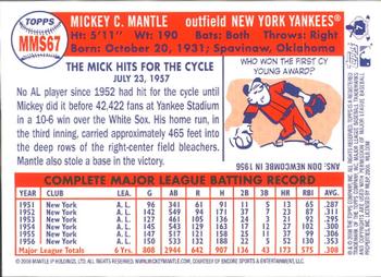 2008 Topps Updates & Highlights - Mickey Mantle Story #MMS67 Mickey Mantle Back