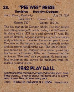 1983 TCMA 1942 Play Ball #28 