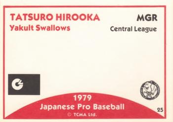 1979 TCMA Japanese Pro Baseball #25 Tatsuro Hirooka Back