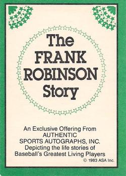 1983 ASA The Frank Robinson Story #1 Frank Robinson Back
