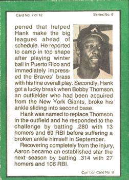 1983 ASA The Hank Aaron Story #7 Hank Aaron / Eddie Mathews Back