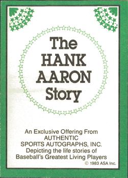 1983 ASA The Hank Aaron Story #NNO Hank Aaron Back
