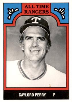 1986 TCMA All-Time Texas Rangers - Color #1-RAN Gaylord Perry Front