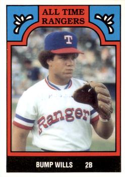 1986 TCMA All-Time Texas Rangers - Color #6-RAN Bump Wills Front