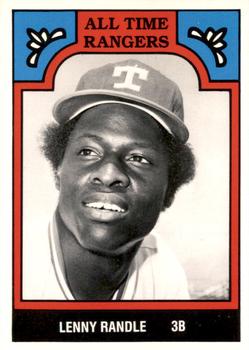 1986 TCMA All-Time Texas Rangers - Color #8-RAN Lenny Randle Front