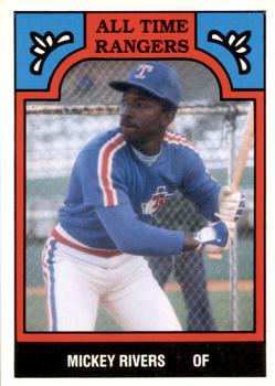 1986 TCMA All-Time Texas Rangers - Color #10-RAN Mickey Rivers Front