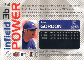 2008 Upper Deck - Infield Power #IP-AG Alex Gordon Back