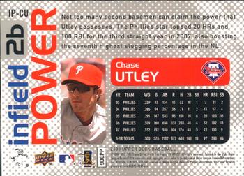 2008 Upper Deck - Infield Power #IP-CU Chase Utley Back