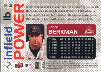 2008 Upper Deck - Infield Power #IP-LB Lance Berkman Back