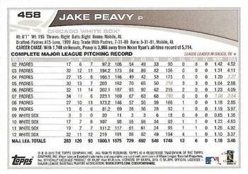 2013 Topps - Purple #458 Jake Peavy Back