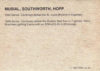 1983 TCMA 1942-46 St. Louis Cardinals #65 Stan Musial / Bill Southworth / Johnny Hopp Back