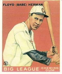 1983 Galasso 1933 Goudey Reprint #5 Babe Herman Front