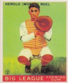 1983 Galasso 1933 Goudey Reprint #18 Muddy Ruel Front