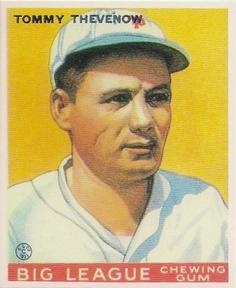1983 Galasso 1933 Goudey Reprint #36 Tommy Thevenow Front