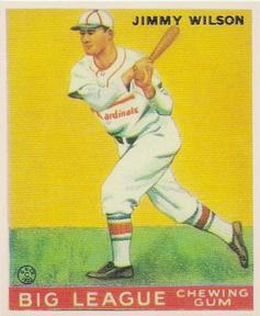 1983 Galasso 1933 Goudey Reprint #37 Jimmie Wilson Front