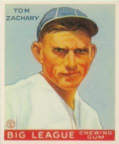 1983 Galasso 1933 Goudey Reprint #91 Tom Zachary Front