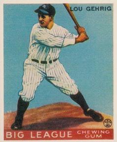 1983 Galasso 1933 Goudey Reprint #92 Lou Gehrig Front