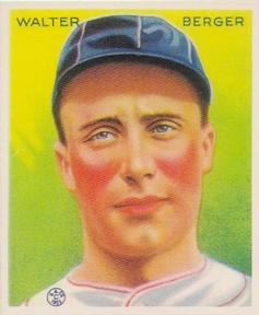 1983 Galasso 1933 Goudey Reprint #98 Wally Berger Front