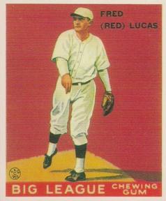 1983 Galasso 1933 Goudey Reprint #137 Red Lucas Front
