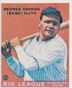 1983 Galasso 1933 Goudey Reprint #149 Babe Ruth Front
